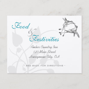 Rustic Romantic Hummingbird Kiss Love BirdWedding Enclosure Card
