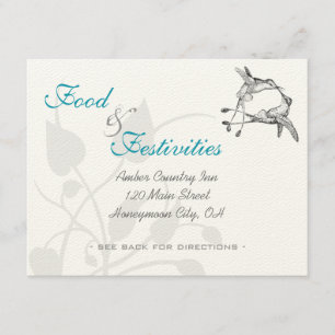 Rustic Romantic Hummingbird Kiss Love BirdWedding Enclosure Card