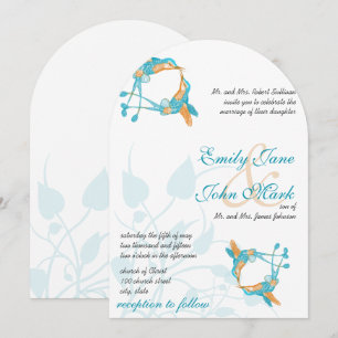 Rustic Romantic Hummingbird Kiss Love BirdWedding Invitation