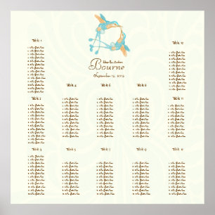 Rustic Romantic Hummingbird Kiss Love BirdWedding Poster