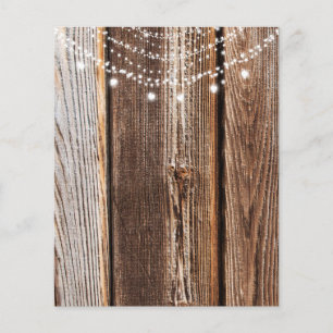 Rustic Romantic Wood & Heart Lights Paper