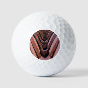 Rustic Roof Tiles with Unique Perspective Golf Balls