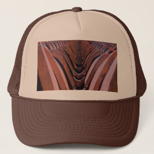 Rustic Roof Tiles with Unique Perspective   Trucker Hat
