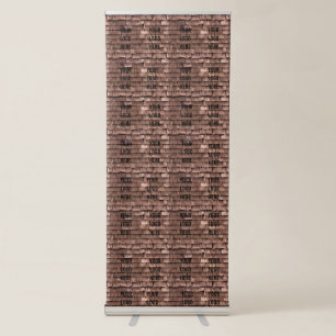 Rustic Roofer Shingle Logo Selfie Backdrop Retractable Banner