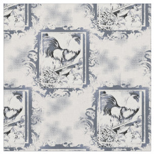 Rustic Rooster Cotton Fabric
