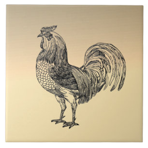 Rustic Rooster  Tile