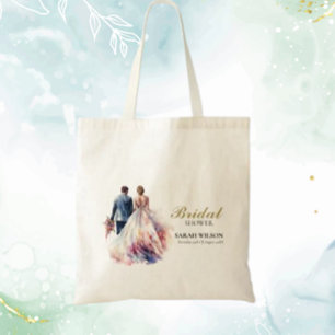 Rustic Rose Boho Floral Bridal Shower  Tote Bag