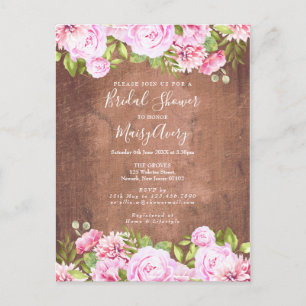 Rustic Rose Garden Bridal Shower Invitation