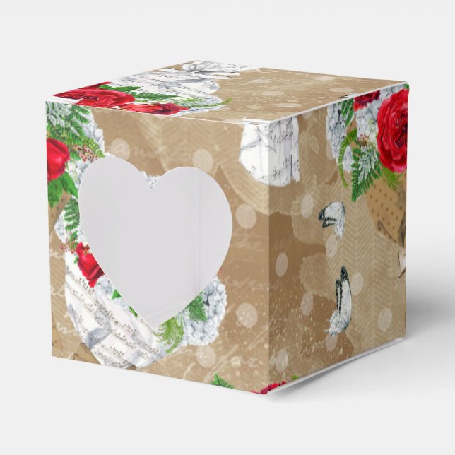 Rustic Rose Gift Box with Heart (Front Side)
