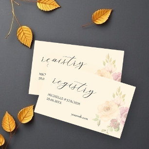 Rustic Rose Watercolor Art Enclosure Card