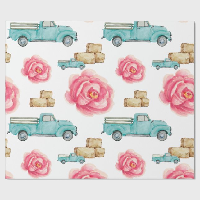 Rustic Rose Wrapping Paper (Flat)