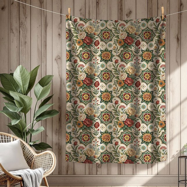Rustic Roses Blanket Delicate Shabby Chic Style (Rustic Roses Blanket Delicate Shabby Chic Style)