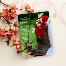 Rustic Roses Cowboy Boots Country Western Wedding