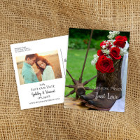 Rustic Roses Cowboy Boots Wedding Save the Date