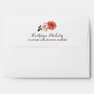 Rustic Roses   Rustic Envelope with Return Address
