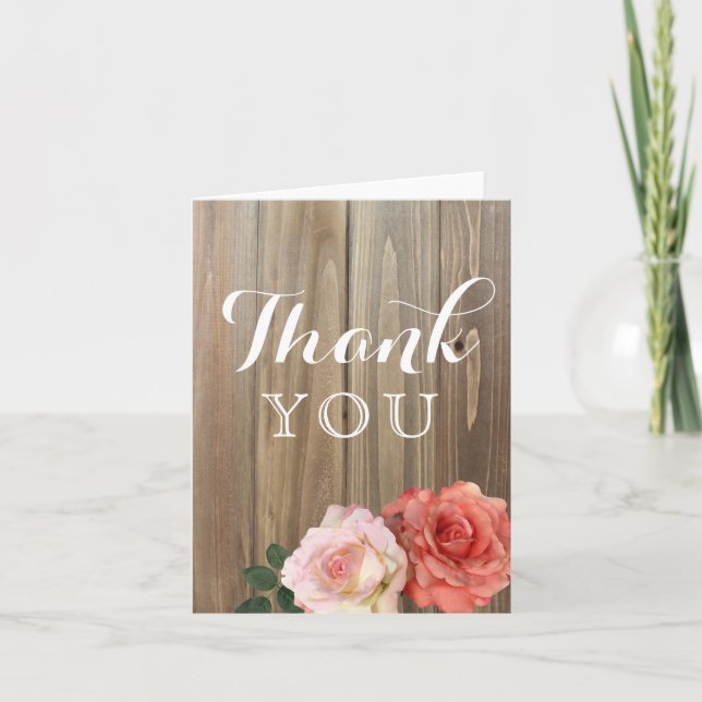 Rustic Roses | Thank You Card (Front)