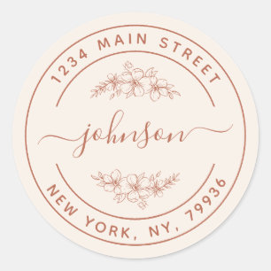 Rustic Round Address Seal