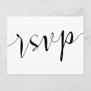 Rustic RSVP Postcard Reply Card