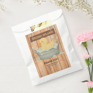 Rustic Rubber Ducky Bubbles Baby Shower Favour Bags