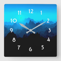 Rustic Rugged Blue Jagged Mountains Landscape