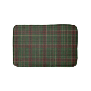 Rustic, rugged outdoors red/green plaid bath mat