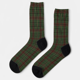 Rustic, rugged outdoors red/green plaid socks
