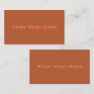 Rustic Rust Brown Solid Colour Business Card