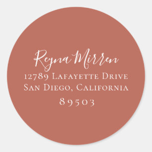 Rustic Rust Return Address Sticker