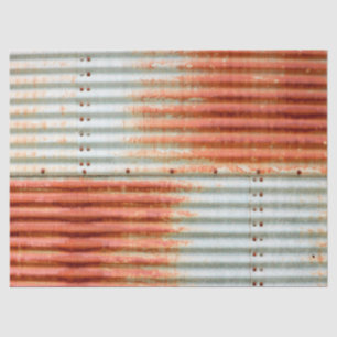 Rustic Rusty Grain Bin Siding Tissue Paper