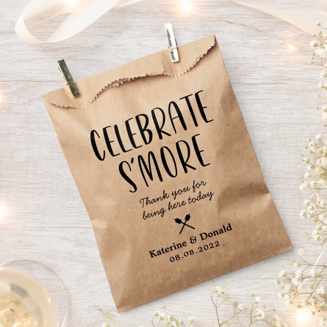 Rustic S’more Love Wedding Favour Bag (Clipped)