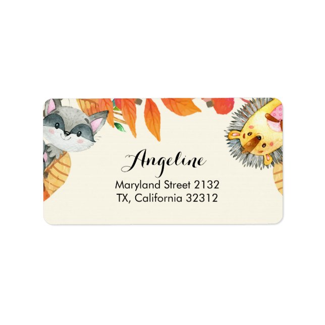 Rustic Safari Animal Address Label (Front)