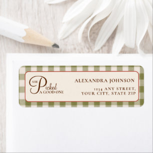Rustic Sage Green Gingham Apple Bridal Shower