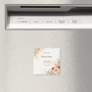 Rustic Sage Green Wedding Magnet