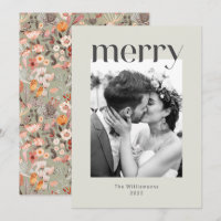 Rustic Sage Taupe Floral Boho Photo Wedding