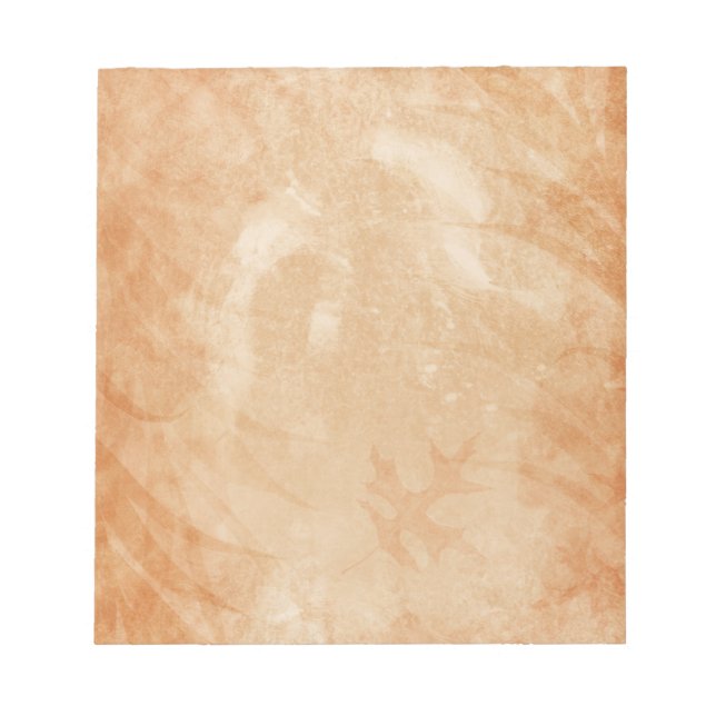 Rustic Sandstone Grunge Oak Leaves Notepad (Front)
