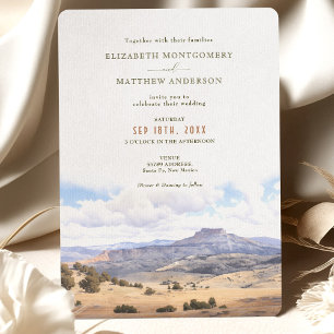 Rustic Santa Fe, New Mexico Wedding Invitation