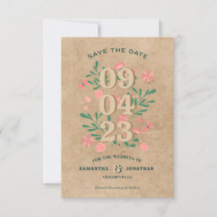 Rustic Save the Date with Photo Unique Wedding