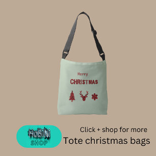 rustic scottish christmas script  crossbody bag