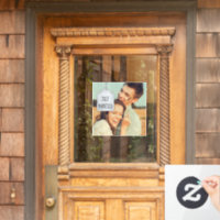 Rustic Scrapbook Just Married Photo Wedding Square