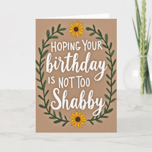 Rustic Script Birthday Card