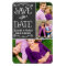 Rustic Script Chalkboard Save the Date Photo Black