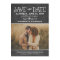 Rustic Script Chalkboard Wedding Photo Black