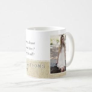 Rustic Script Congratulations Graduation Photo Coffee Mug