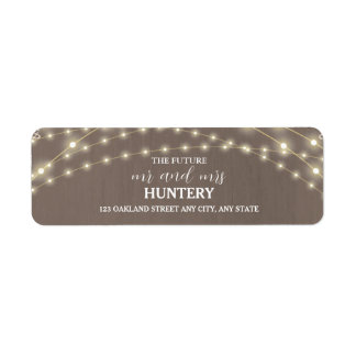 Rustic Script Future Mr Mrs Wedding Return Address