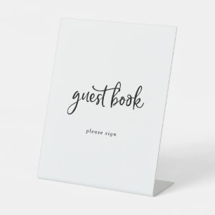 Rustic Script Guest Book Sign