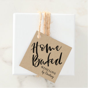 Rustic Script Home Baked Favour Tags