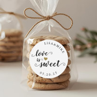 Rustic Script Love is Sweet Wedding Favour