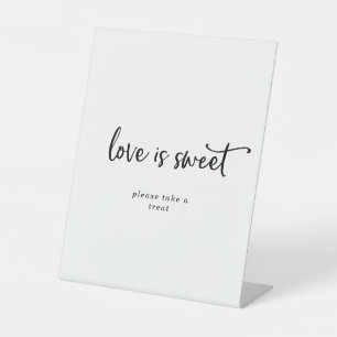 Rustic Script Love Is Sweet Wedding Sign