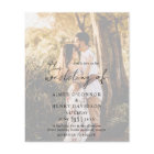Rustic Script Photo Modern Budget Wedding Invite