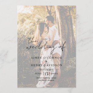 Rustic Script Photo Modern Wedding Program Programme